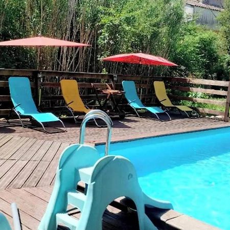 Studio Charmant Dans Un Ancien Moulin Pres D'Orange 30 M² Piscine Dış mekan fotoğraf